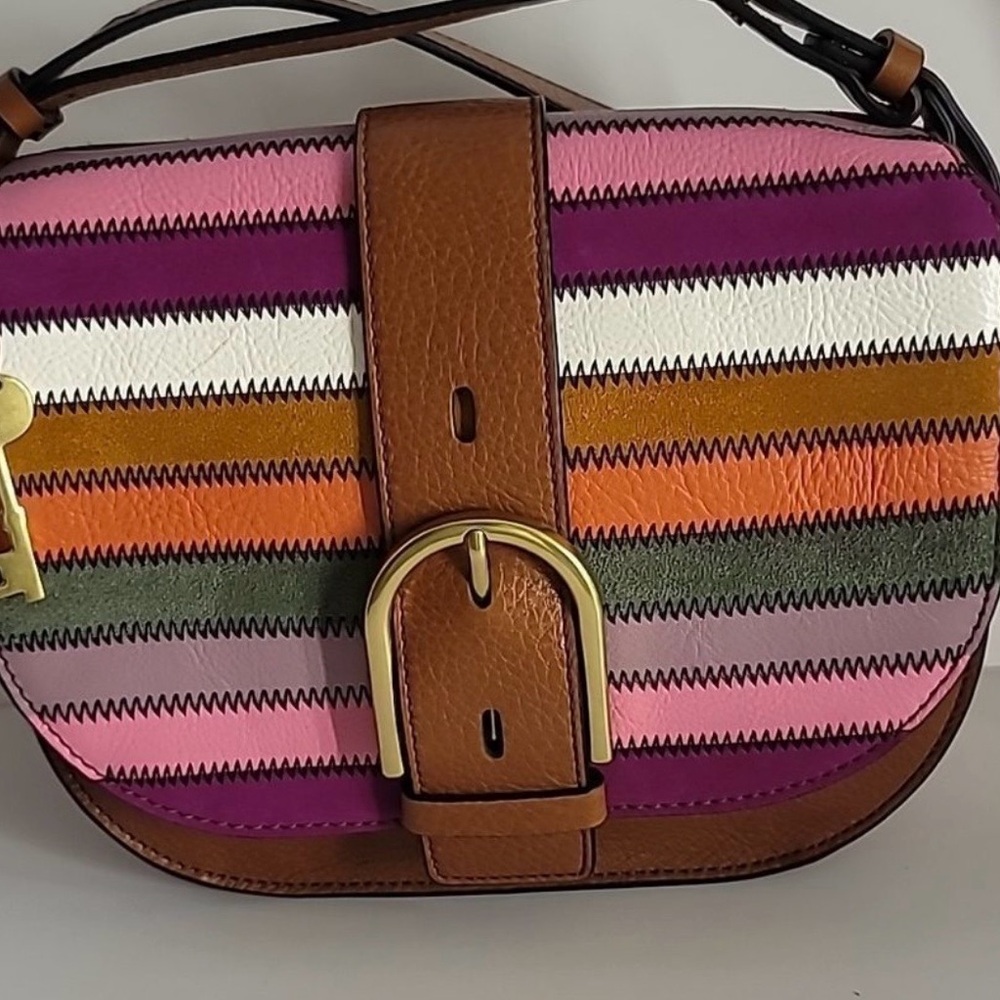 Fossil Multicolor Striped Crossbody Bag - Picture 3 of 12